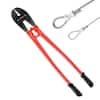 Front. VEVOR - 30" Hand Swager, Swaging Tool for 5/32", 1/4" and 5/16" Wire Rope Cable - Black + Red.
