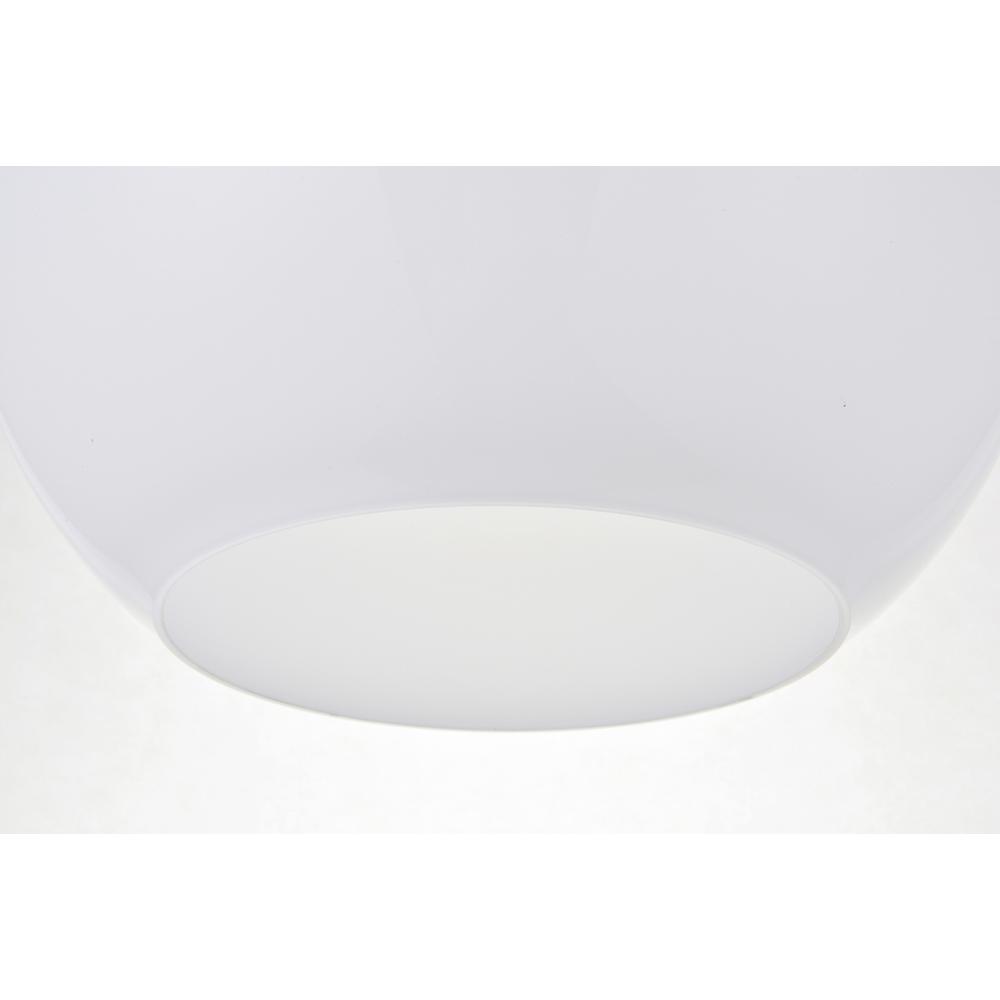 Alt View 1. Living District - Baxter 1 Light Brass Pendant With Frosted White Glass - Brass And Frosted White.