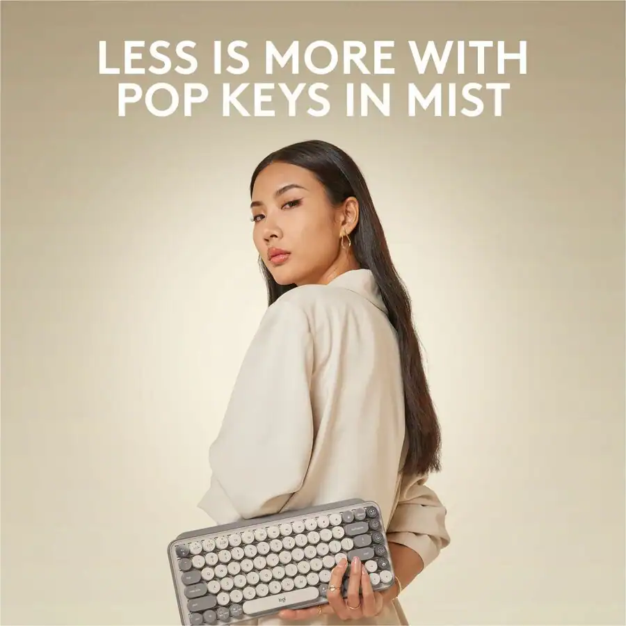 Logitech POP Keys Mechanical Wireless Keyboard with Customizable Emoji ...