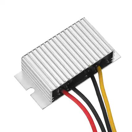 Front. Unique Bargains - DC 12/24V to 5V 4A 20W Step Down Adjustable Voltage Converter IP67 Waterproof for Car Truck Solar - Silver.