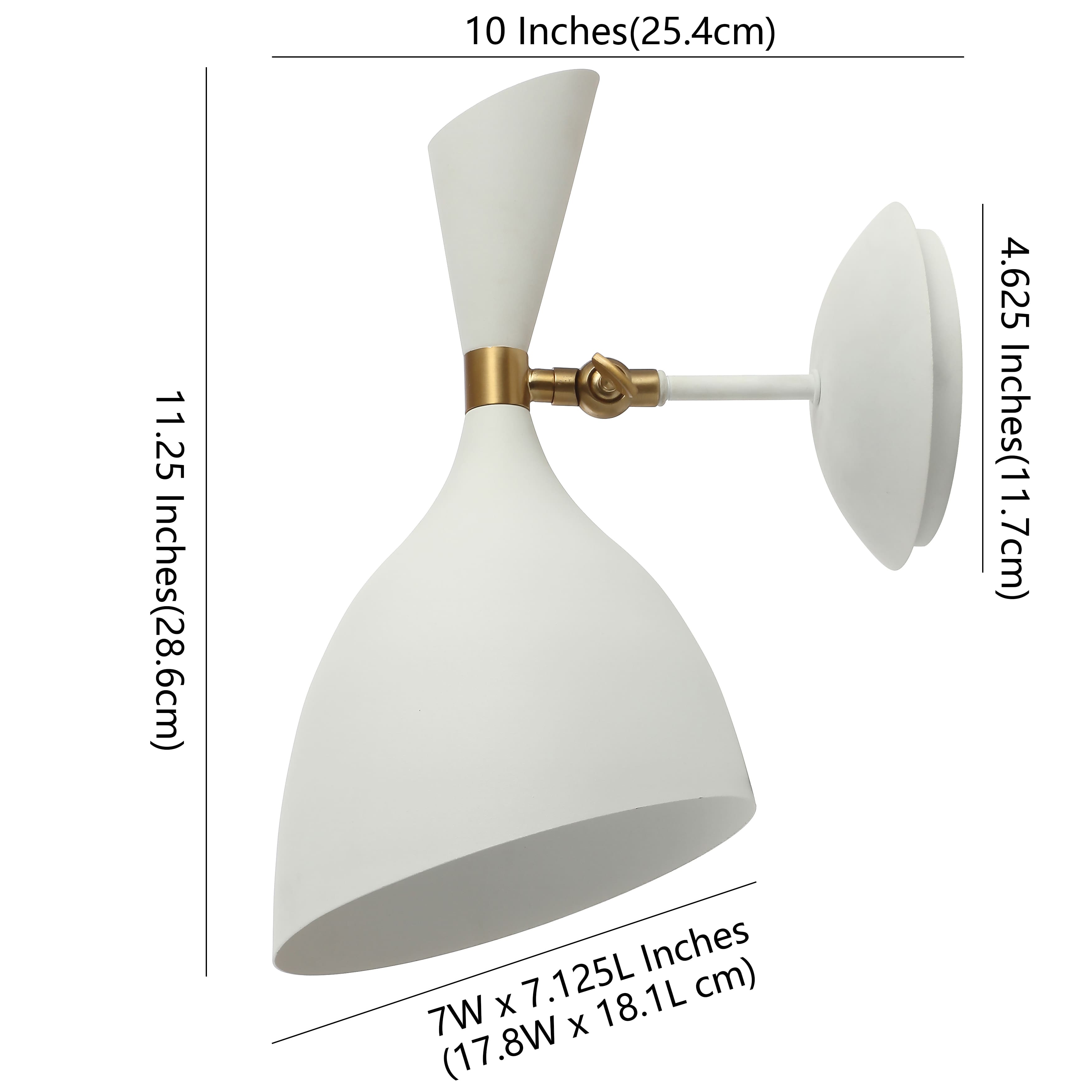 "Jonathan Y - Josef 10"" Iron Retro LED Wall Sconce, White - White/Brass Gold" price history on PriceWatchPro