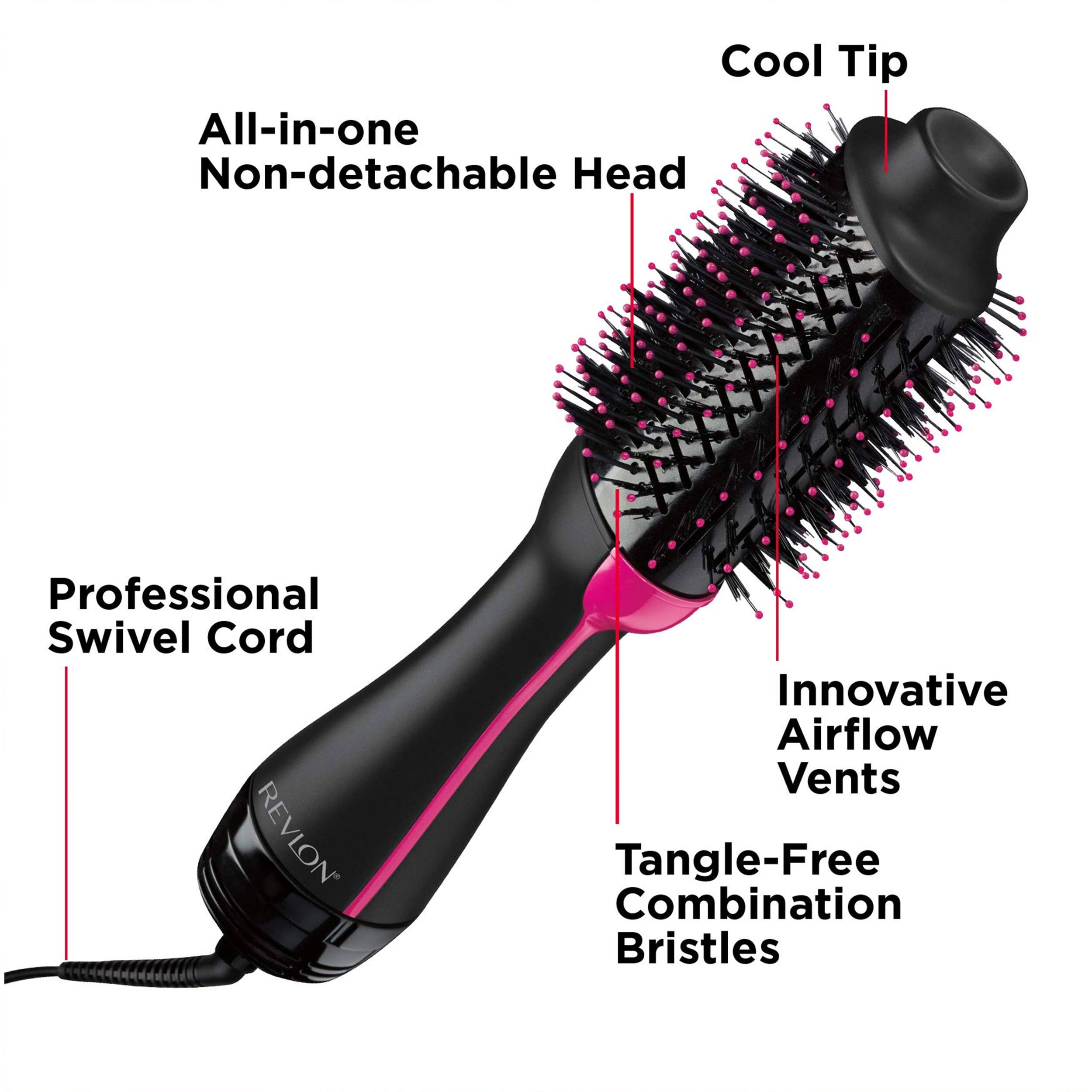 Cool Tip, All-in-one Non-detachable Head, Professional Swivel Cord, Innovative Airflow Vents, Tangle-Free Combination Bristles