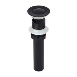 Akicon - Pop-Up Bathroom Sink Drain Stopper With Overflow - Matte Black