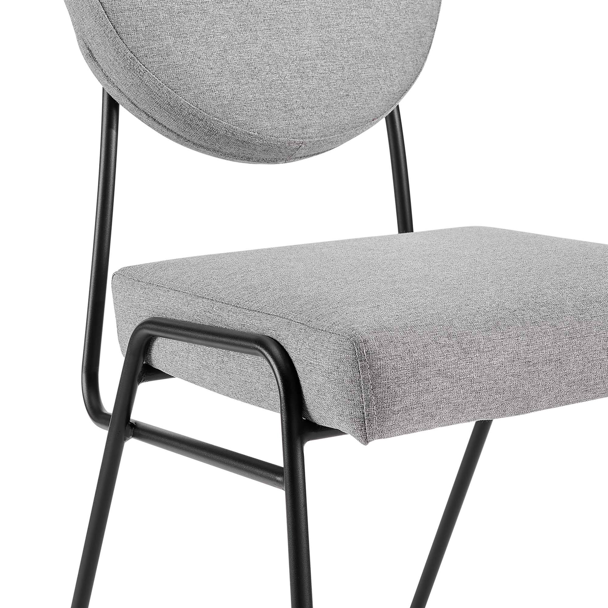 Alt View 5. Modway - Craft Upholstered Fabric Dining Side Chairs by Modway - Black Light Gray.