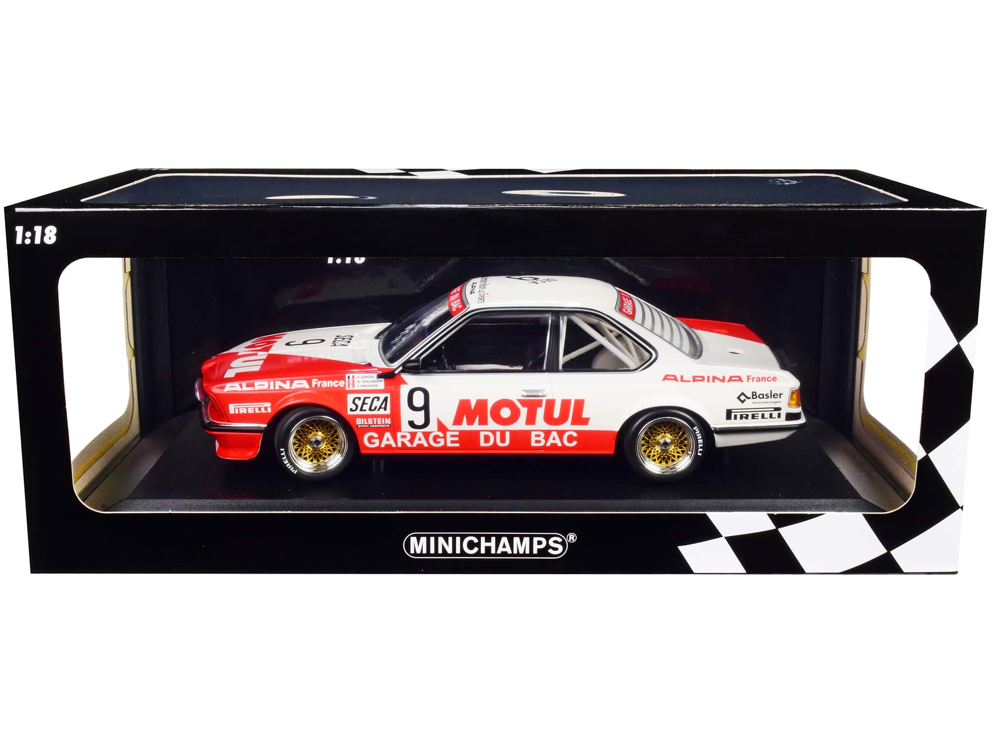 "BMW 635 CSi #9 ""Motul / Garage du Bac"" 24H of Spa (1984) Ltd Ed to 300 pcs 1/18 Diecast Model Car by Minichamps" price history on PriceWatchPro