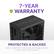 7-YEAR WARRANTY
PROTECTED & BACKED
Built-in protections for overcurrent, overvoltage, and short circuits—plus a 7-year warranty.