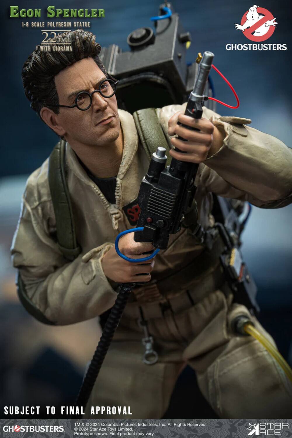 EGON SPENGLER 1-8 SCALE POLYRESIN STATUE 22 CM TALL WITH DIORAMA

GHOSTBUSTERS

SUBJECT TO FINAL APPROVAL

TM & © 2024 Columbia Pictures Industries, Inc. All Rights Reserved. GHOSTBUSTERS 2024 Star Ace Toys Limited. Prototype shown. Final product may vary.

STAR ACE