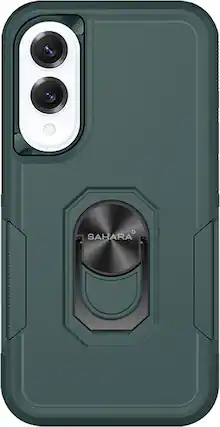 Front. SaharaCase - Raider Series Heavy Duty Kickstand Case for Samsung Galaxy S25 Edge - Cactus Green.