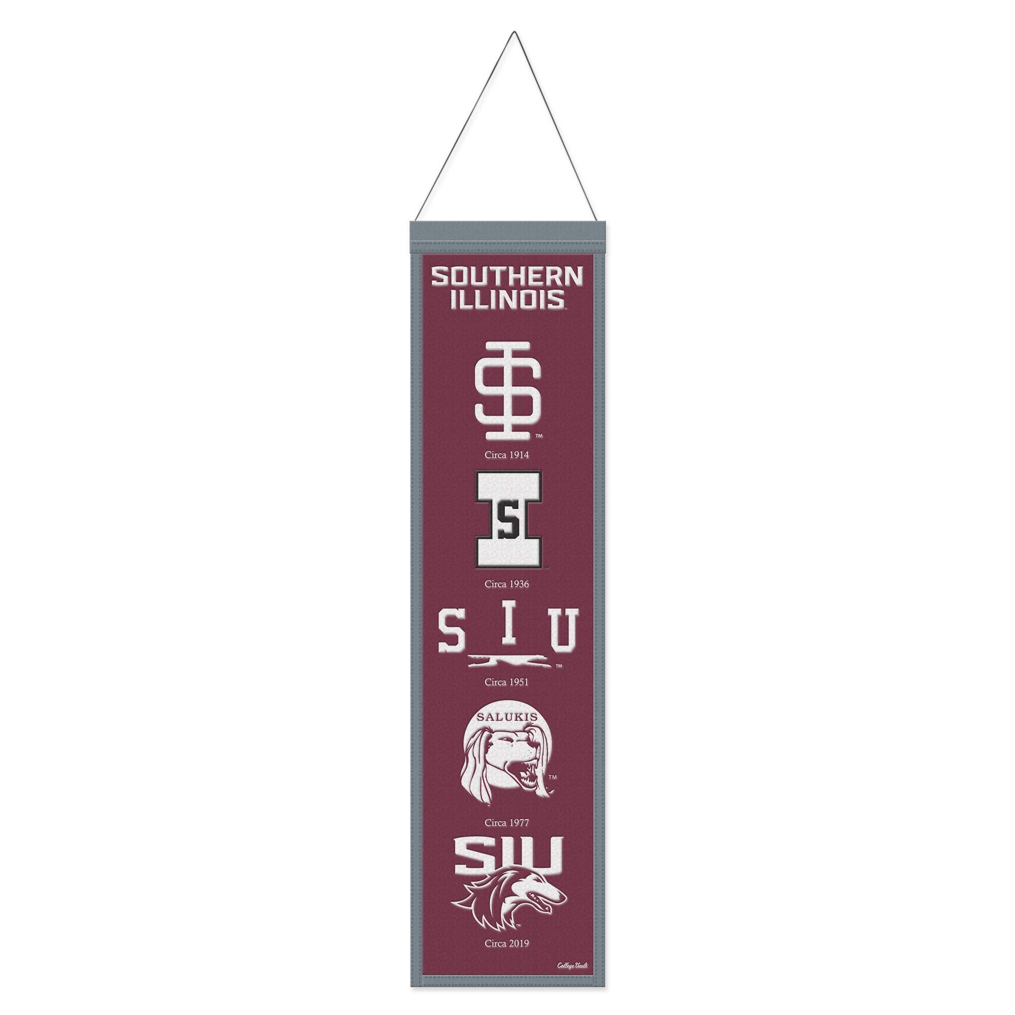 WinCraft - Southern Illinois Salukis 8" x 32" Wool Evolution Banner - Multicolor