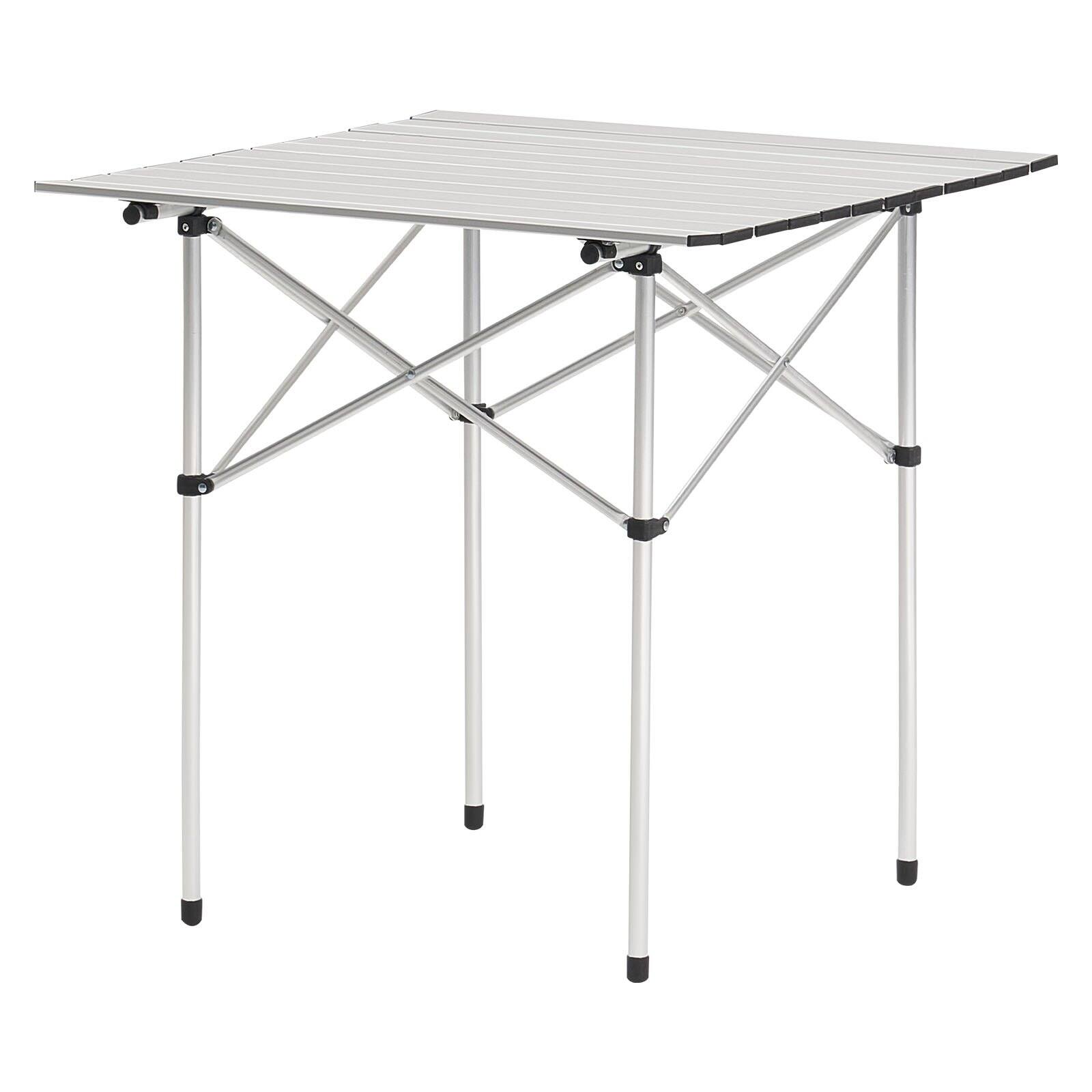 Alt View 8. Glintex - Camping Table, Roll Up Folding Camping Desk, Compact Lightweight with Carry Bag for Travel & Outdoor BBQ - Silver.
