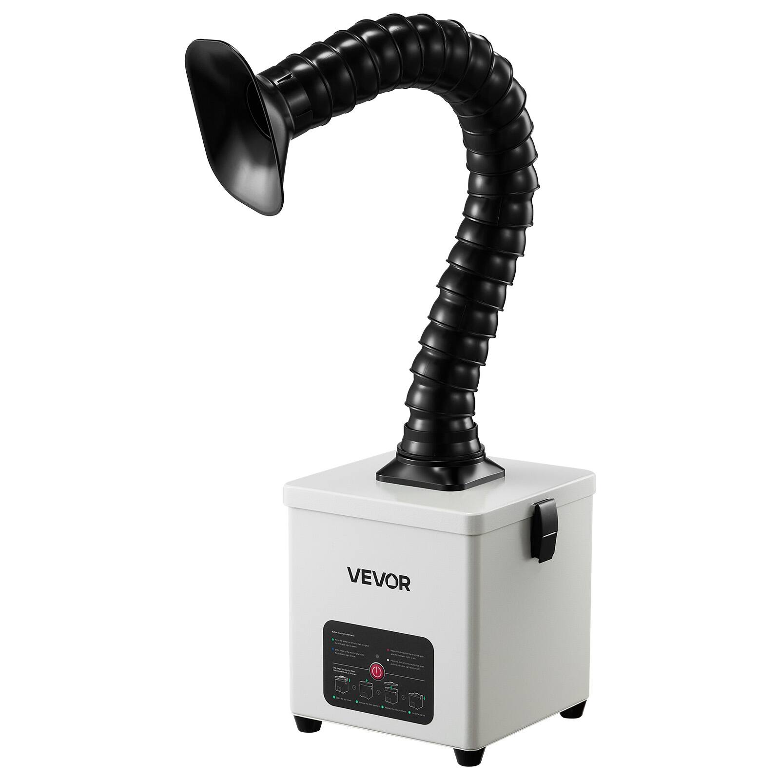 Alt View 5. VEVOR - Solder Fume Extractor, 3-Stage Filtration Soldering Smoke Absorber with 180 m³/h Strong Suction & 3-Level Airflow.