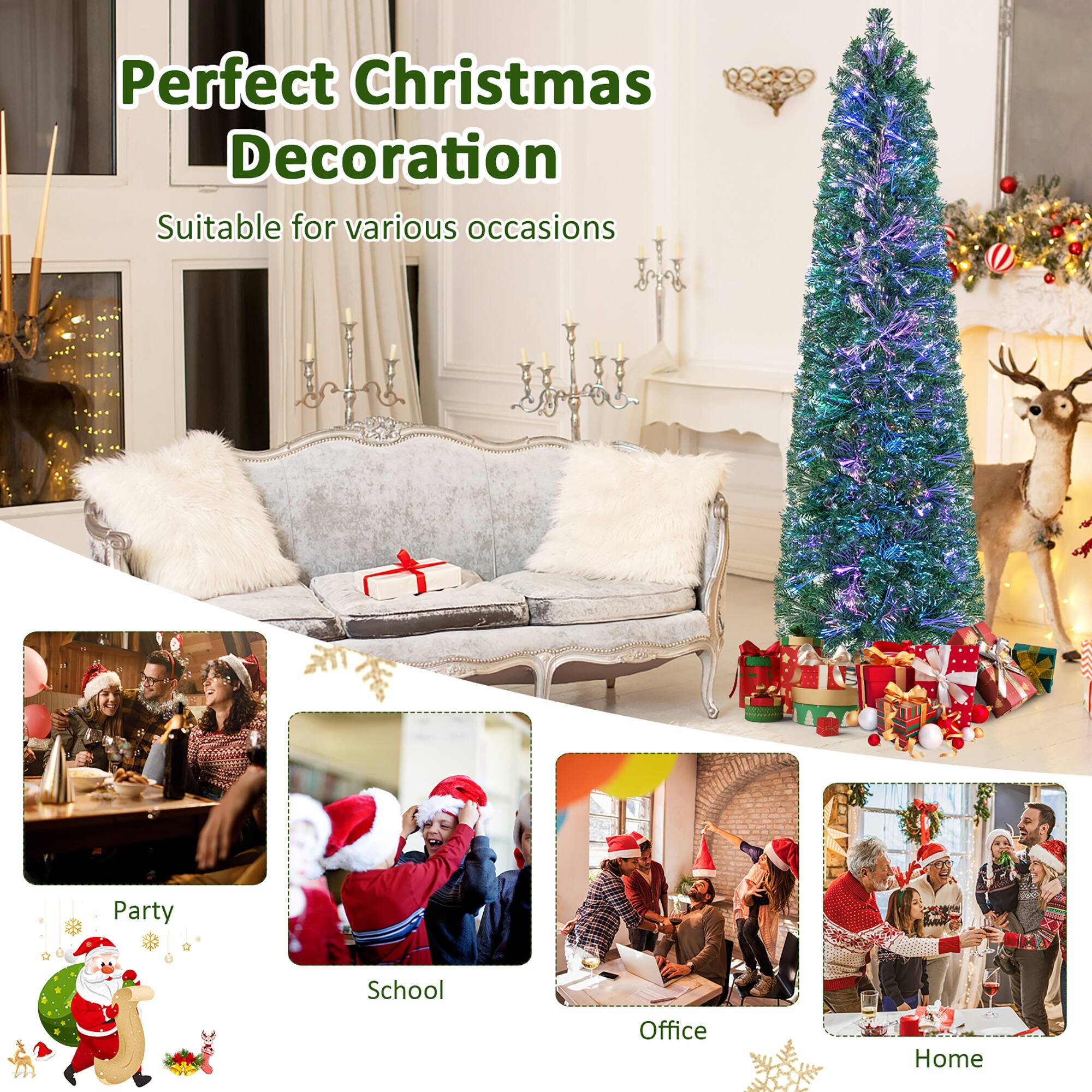 Perfect Christmas Decoration  
Suitable for various occasions  

Party  
School  
Office  
Home