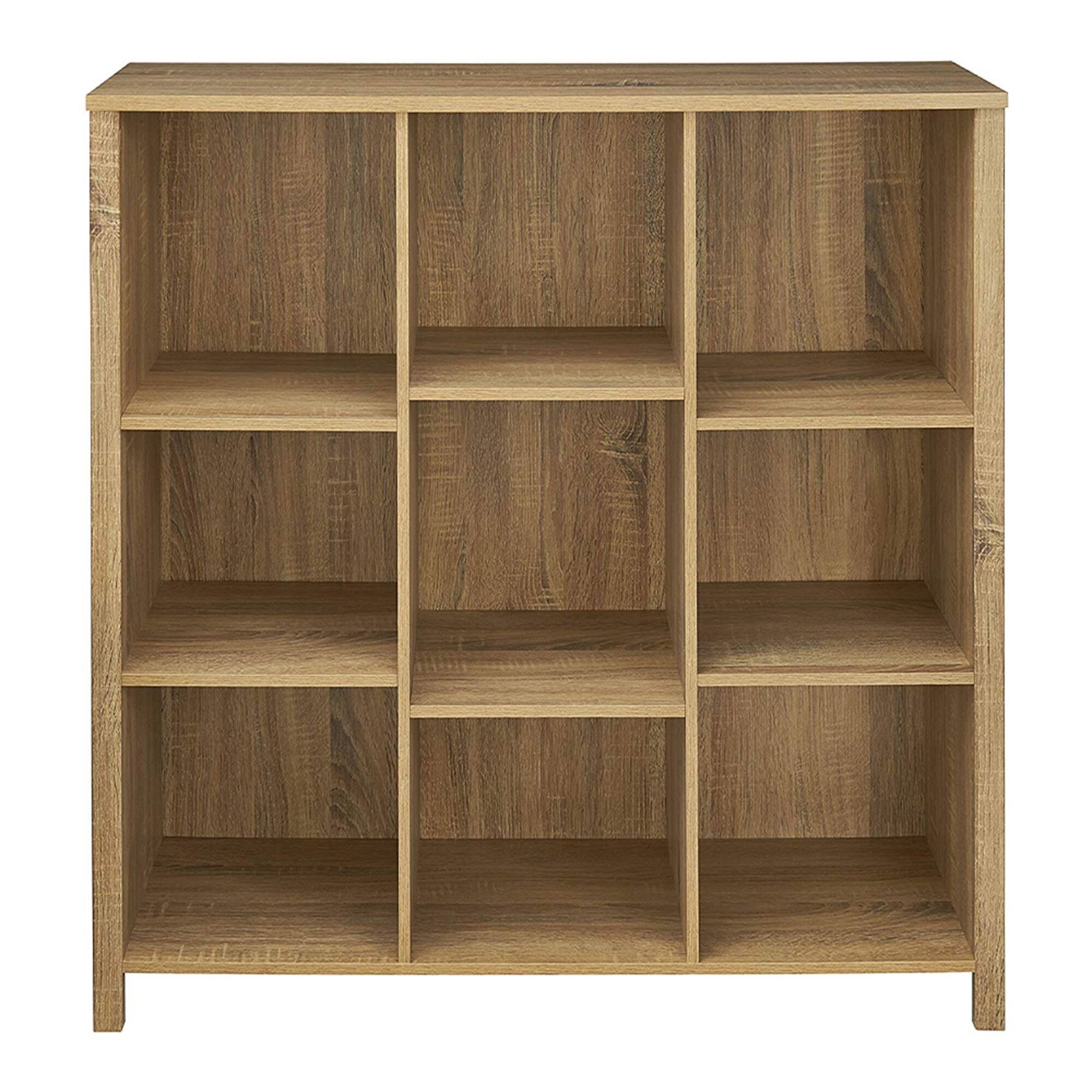 Alt View 1. ClosetMaid - ClosetMaid Freestanding Premium 9-Cube Storage Organizer Bench, Weathered Oak - Weathered Oak.