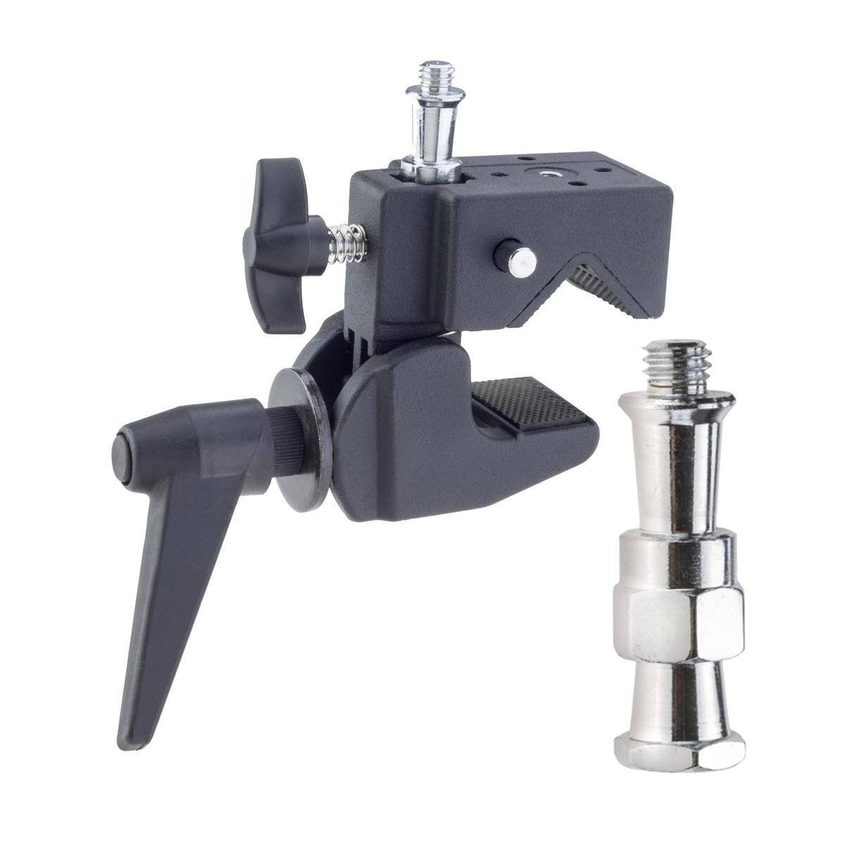 Front. Flashpoint - Flashpoint Super Clamp, Black, 3/8" AntiTwist Stud.
