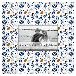 Fan Creations - BYU Cougars 10'' x 10'' Floral Pattern Frame - Multicolor