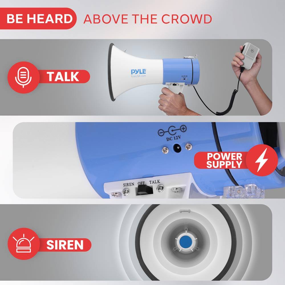 BE HEARD ABOVE THE CROWD
TALK
POWER SUPPLY
SIREN