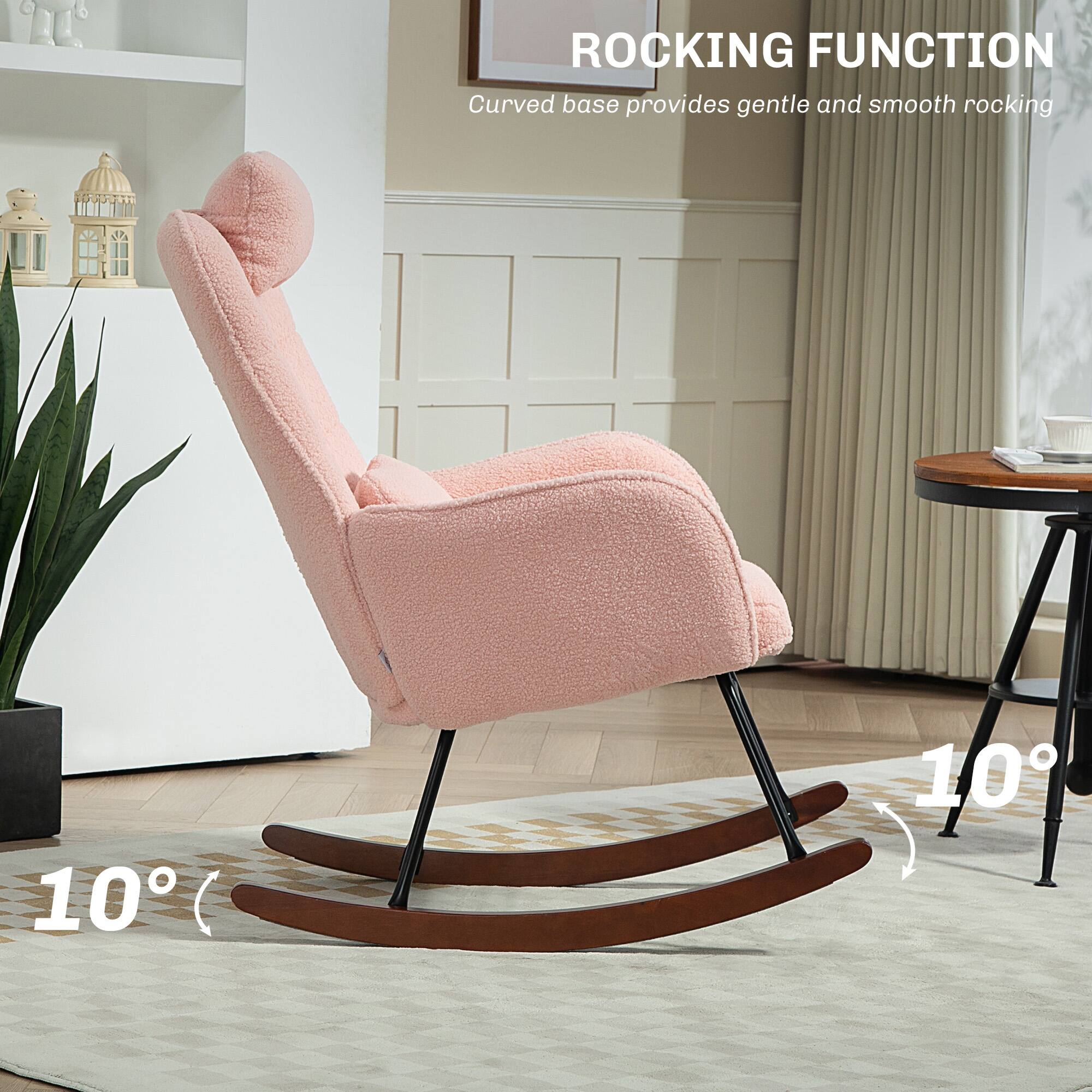 ROCKING FUNCTION
Curved base provides gentle and smooth rocking
10° ( 10°
