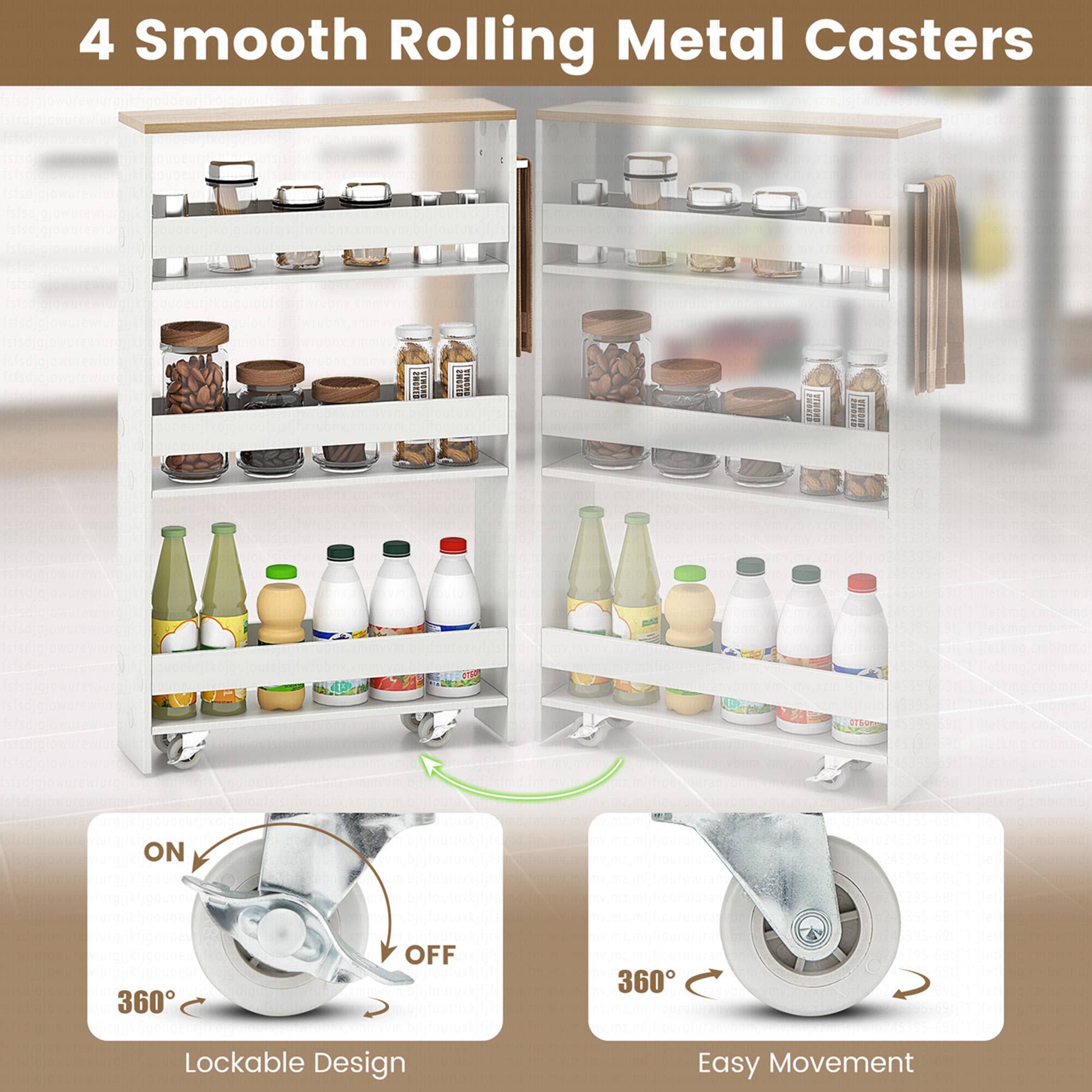 4 Smooth Rolling Metal Casters

ON
360°
OFF
360°

Lockable Design
Easy Movement