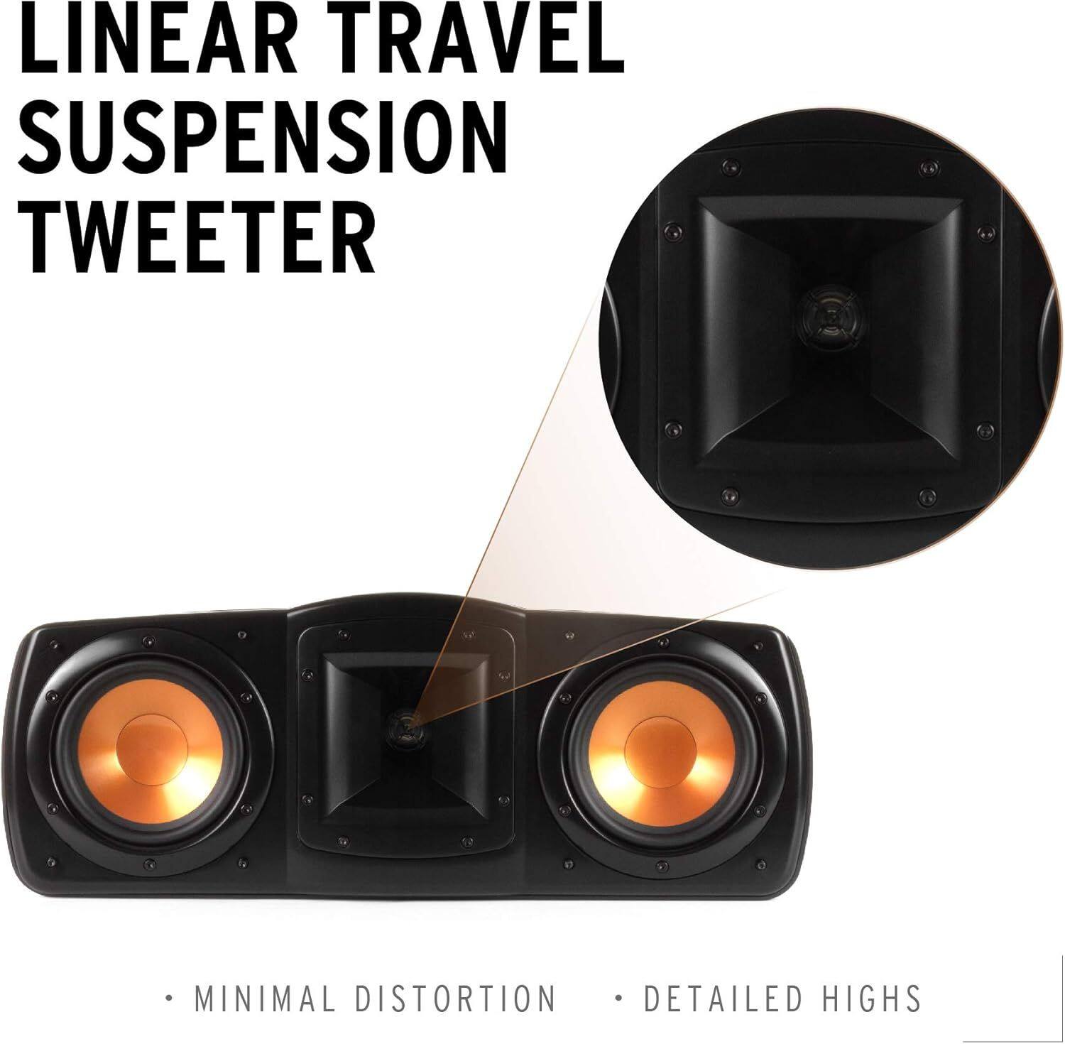 LINEAR TRAVEL SUSPENSION TWEETER

- MINIMAL DISTORTION
- DETAILED HIGHS