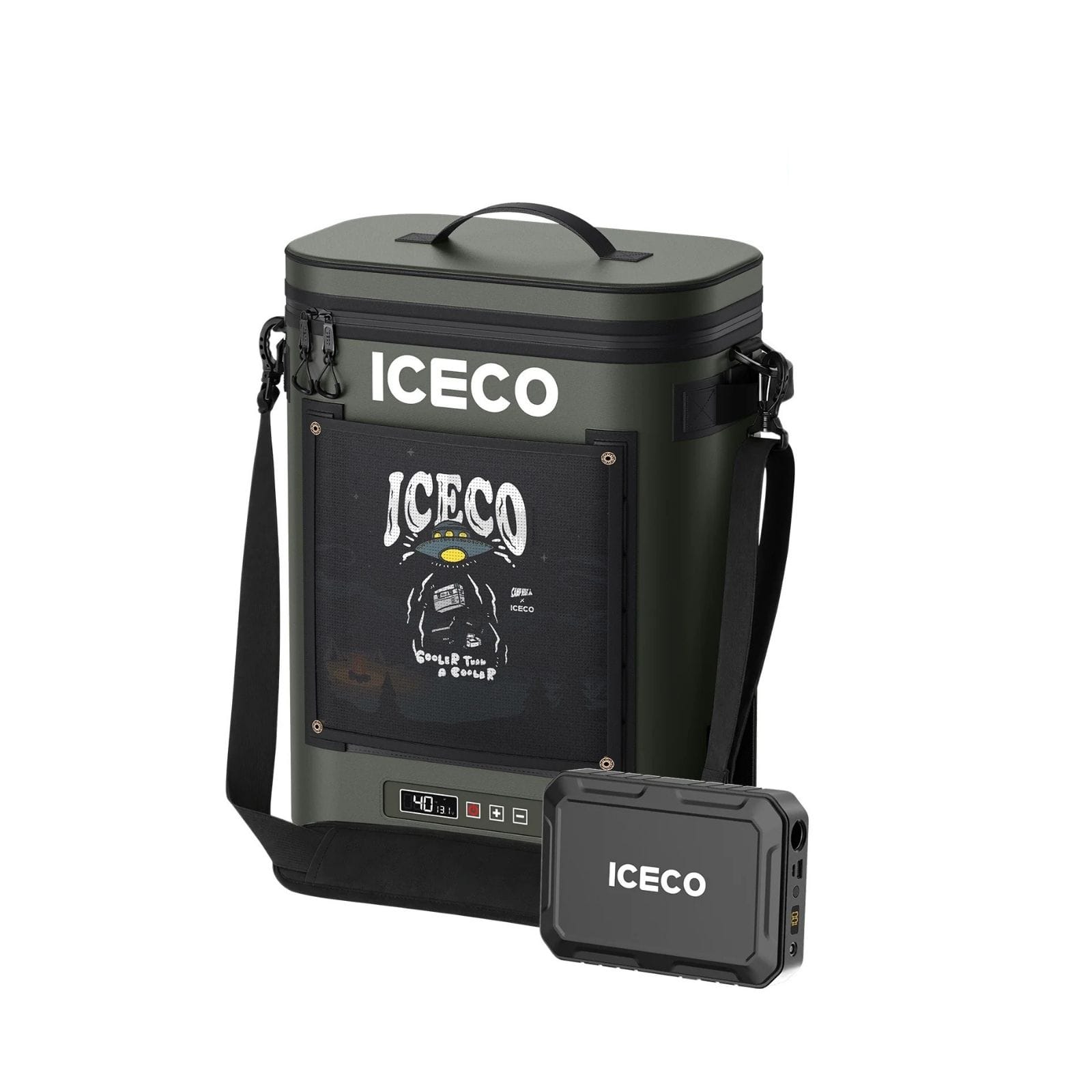 ICECO - GOPack12 Single Zone 13QT Backpack Portable Cooler Grey with Magnetic Battery - Gray