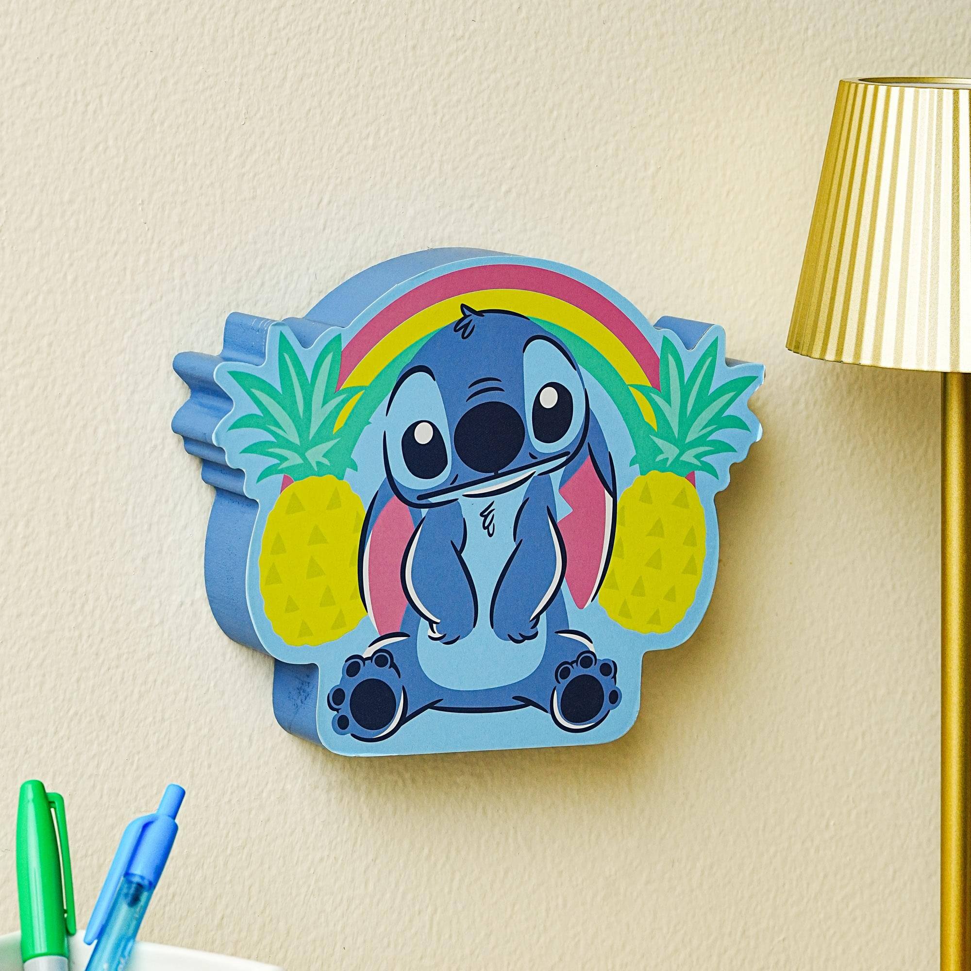 Alt View 3. Silver Buffalo - Disney Lilo & Stitch Pineapples Die-Cut Wooden Wall Art | 6 x 8 Inches - Blue.