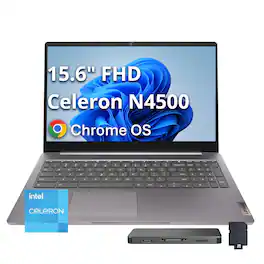 Lenovo - IdeaPad 3i Chromebook 15.6" Full HD Laptop - Intel Celeron 2021 - 4GB Memory with 224GB Storage - Arctic Grey