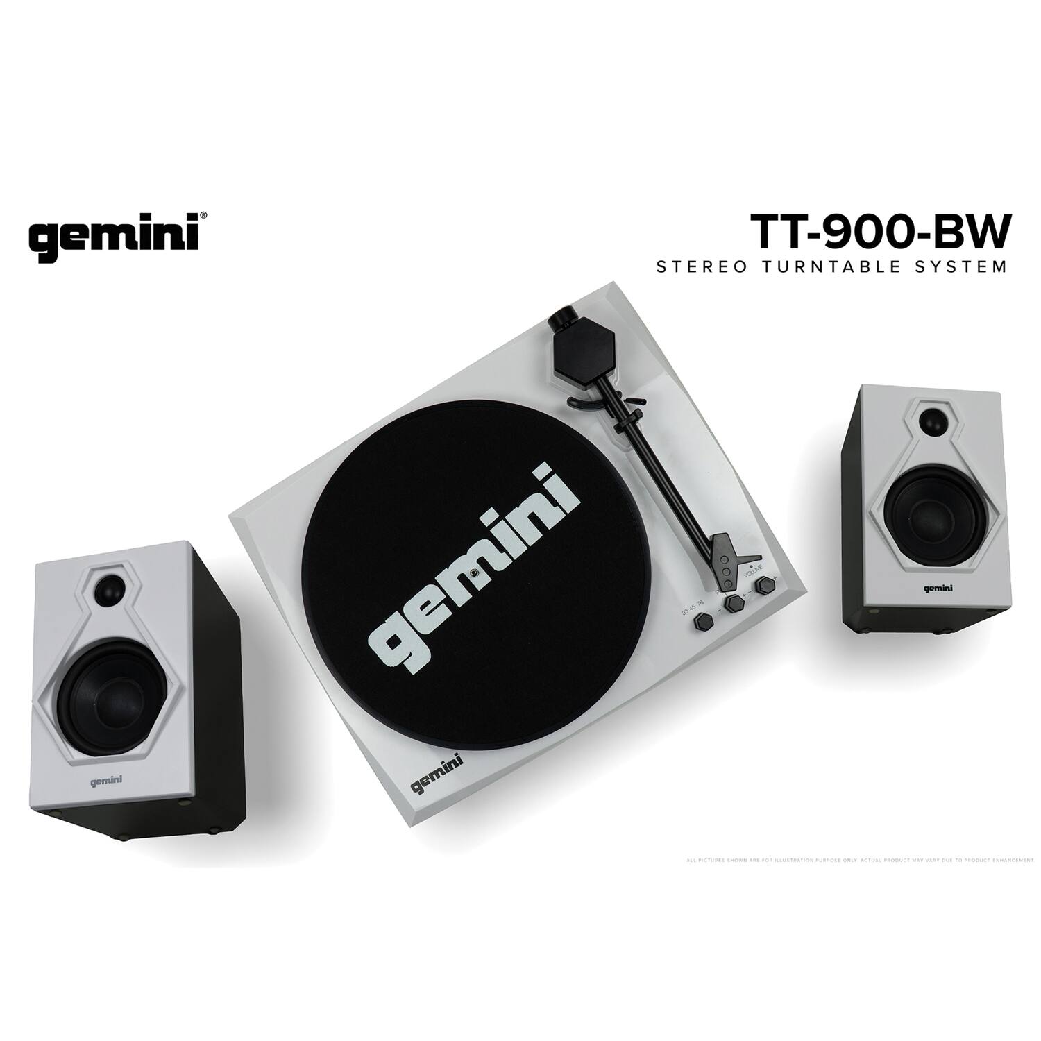 gemini  
TT-900-BW  
STEREO TURNTABLE SYSTEM