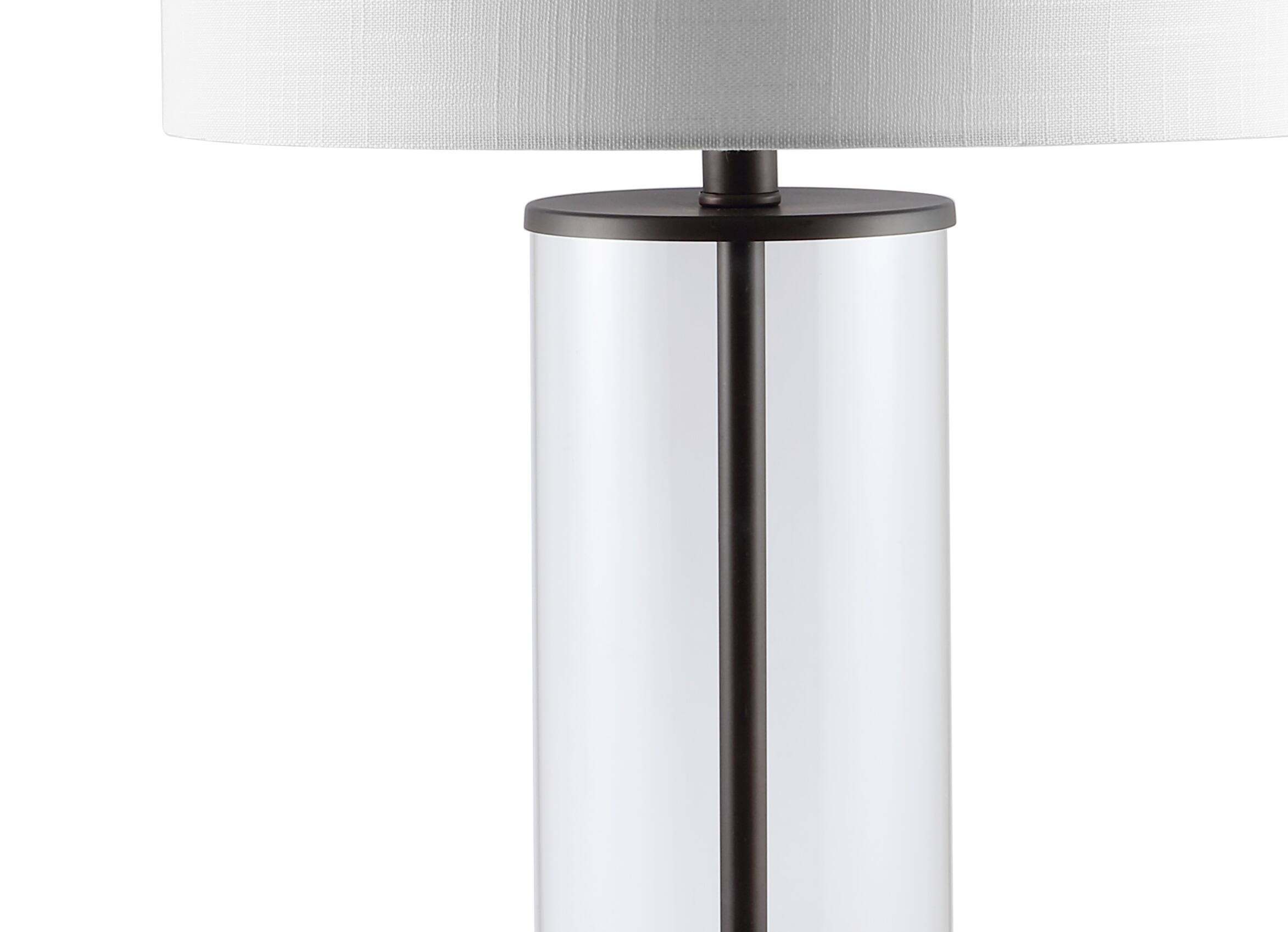 Alt View 4. Jonathan Y - Collins 29.25" Glass LED Table Lamp, Oil Rubbed Bronze - Oil Rubbed Bronze/Clear.