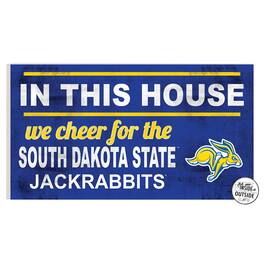 Jardine - South Dakota State Jackrabbits 11'' x 20'' Indoor/Outdoor In This House Sign - Blue