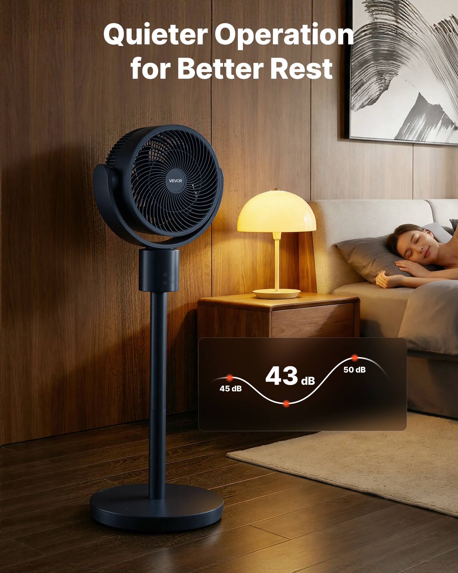 Quieter Operation for Better Rest  
VEVOH  
45 dB  
43 dB  
50 dB
