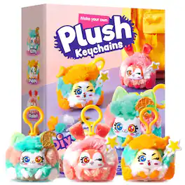 Joyfy - Plush Keychain Making Kit for Kids, DIY Arts & Crafts with 3 Models, Creative Activity, Ideal Gift for Girls Boys Age 6+