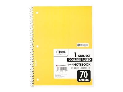 SFI Mead

1 SUBJECT COLLEGE RULED Spiral NOTEBOOK

70 SHEETS