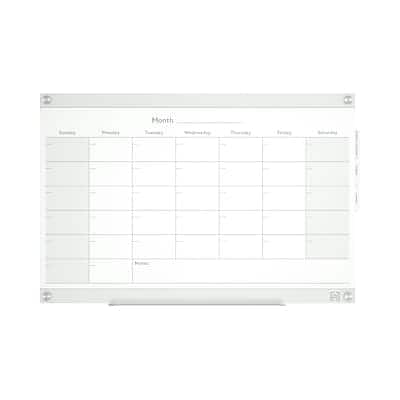 TRU RED - TRU RED™ Templated Magnetic Glass Dry-Erase Whiteboard, 3' x 2' (TR62139)