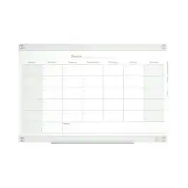 TRU RED - TRU RED™ Templated Magnetic Glass Dry-Erase Whiteboard, 3' x 2' (TR62139)