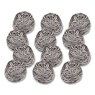 Alt View 1. Scotch-Brite - Scotch-Brite Heavy Duty Stainless Steel Scrubber, Gray/Silver, 12 Pads/Pack (84) - Gray/Silver.