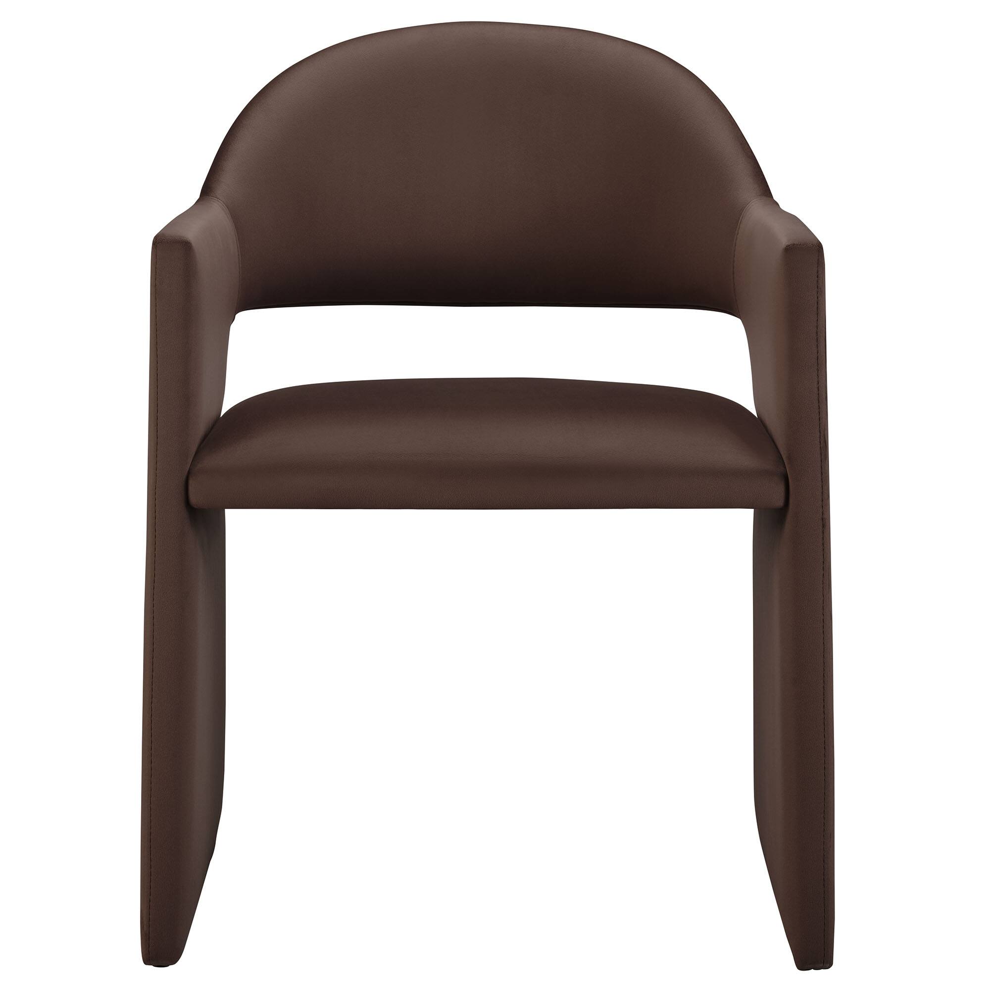 Alt View 4. Modway - Talia Dining Armchair - Chocolate Brown.