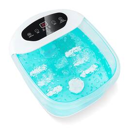 Gymax - Foot Spa Massager Foot Bath Soak Tub with Heat Bubble Massage Beads - Lake Blue