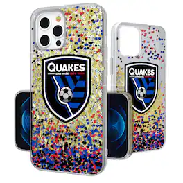 Keyscaper - MLS - San Jose Earthquakes iPhone Confetti Glitter Design Case - 14 - Multicolor