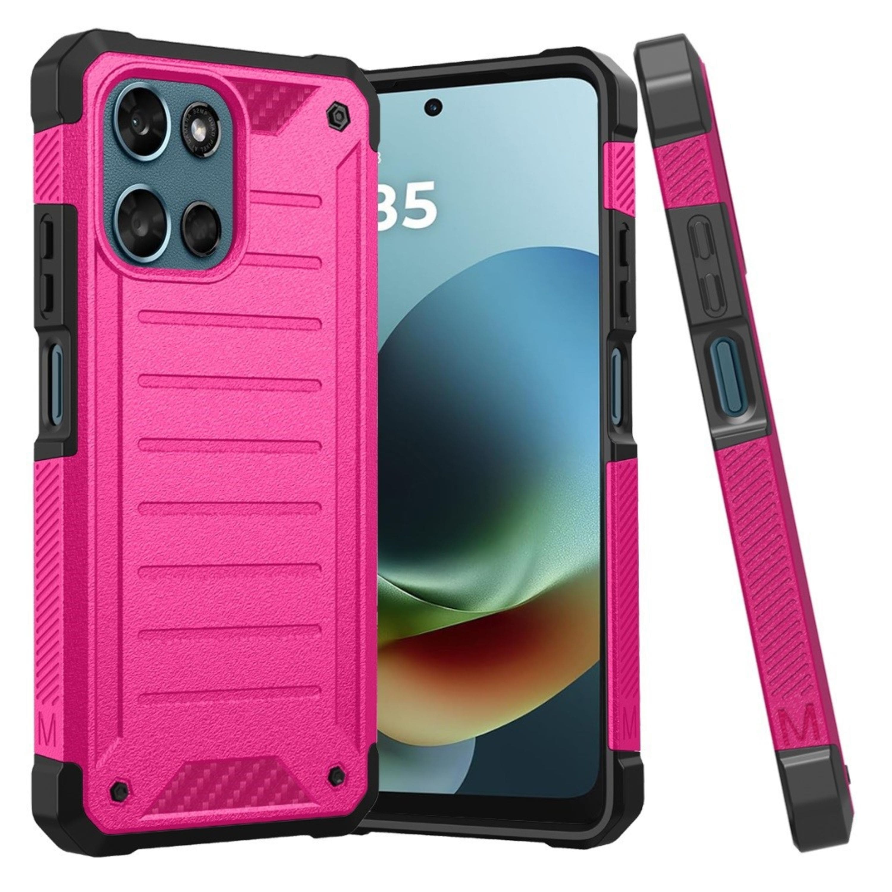Kitcheniva - Protective Hybrid Case With Tempered Glass For Moto G 2025/2026 / G Play 2026 - Hot Pink price history on PriceWatchPro