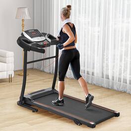 Siljoy - 2.5HP Quiet Brushless Home Treadmill: 7.5MPH, 300LBS, 3-Level Incline, Pulse Sensor, 12 Preset Programs - Black