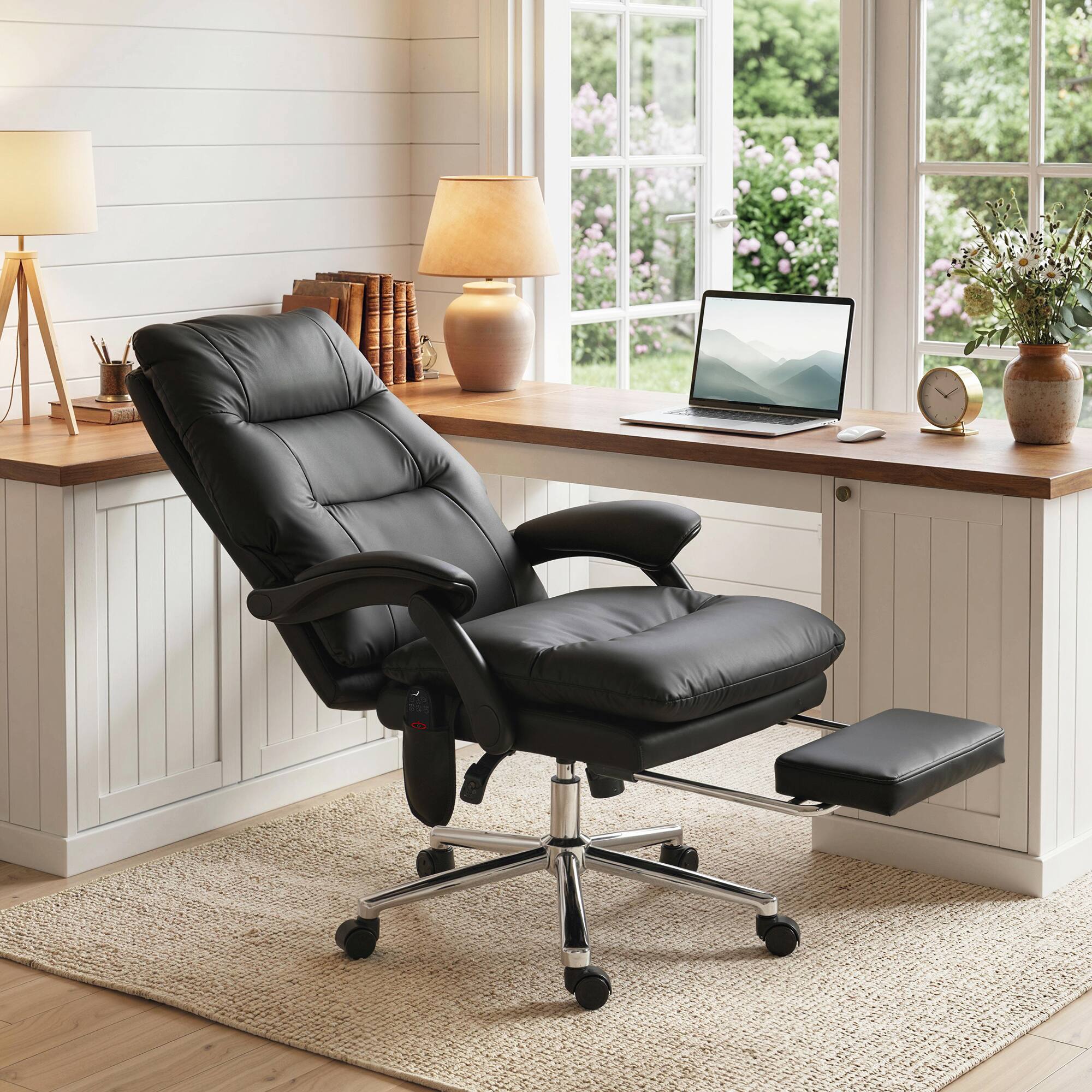 Alt View 8. Homcom - Office Chair with 6-Point Vibration - Black.