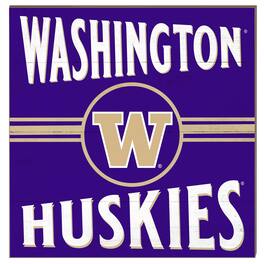 Jardine - Washington Huskies 10'' x 10'' Retro Team Sign - Purple