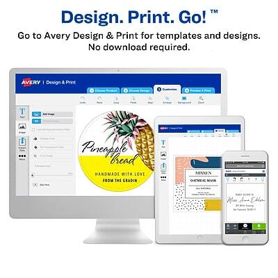 Design. Print. Go!™  
Go to Avery Design & Print for templates and designs. No download required.  

AVERY | Design & Print  

Pineapple Bread  
Handmade with Love from the Gradin  

MINEX GATVEAL MAIK A M. Ar Ellm