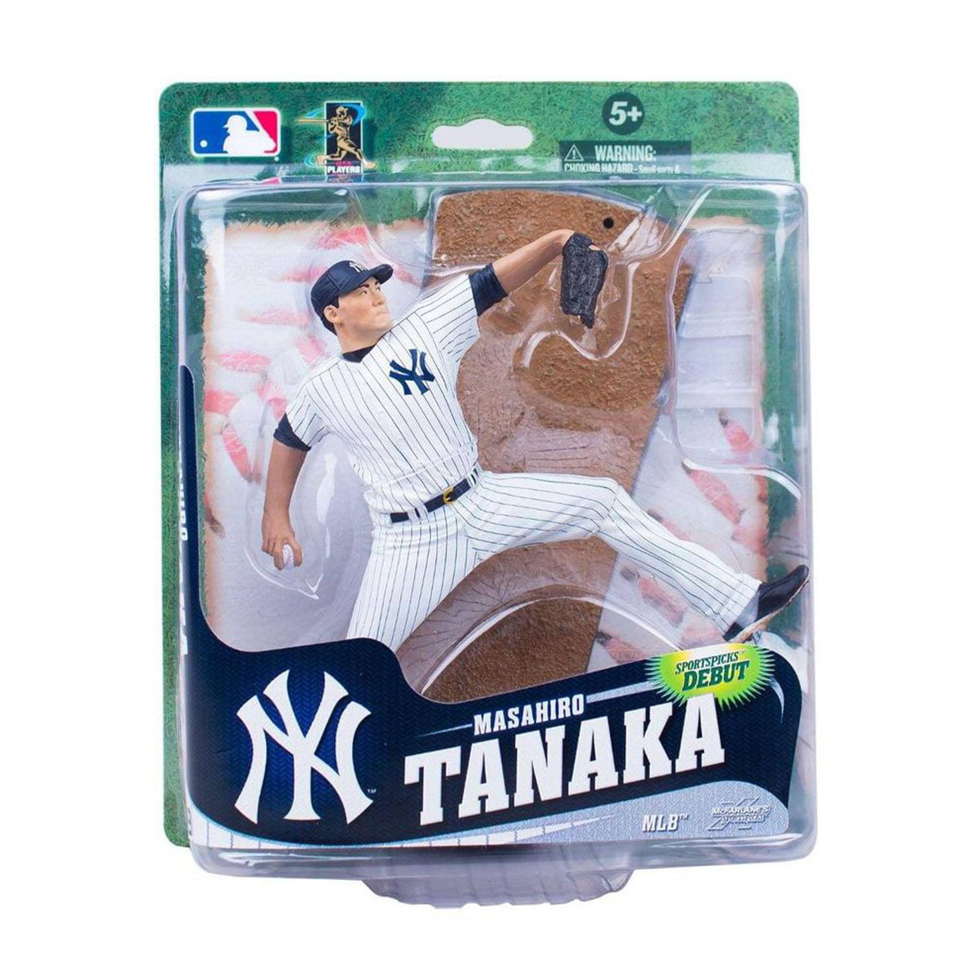 PLAYERS  
5+  
WARNING: CHOKING HAZARD - Small parts. Not for children under 3 years.  
MASAHIRO TANAKA  
MLB  
SPORTSPICKS DEBUT