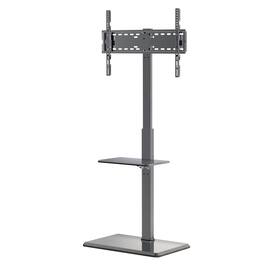 Hanke - Universal Floor Tv Stand Mount With Removable Shelf For 32- Up To Swivel And Height Adjustable Tall Bedroom - TCP01-2-M-A02
