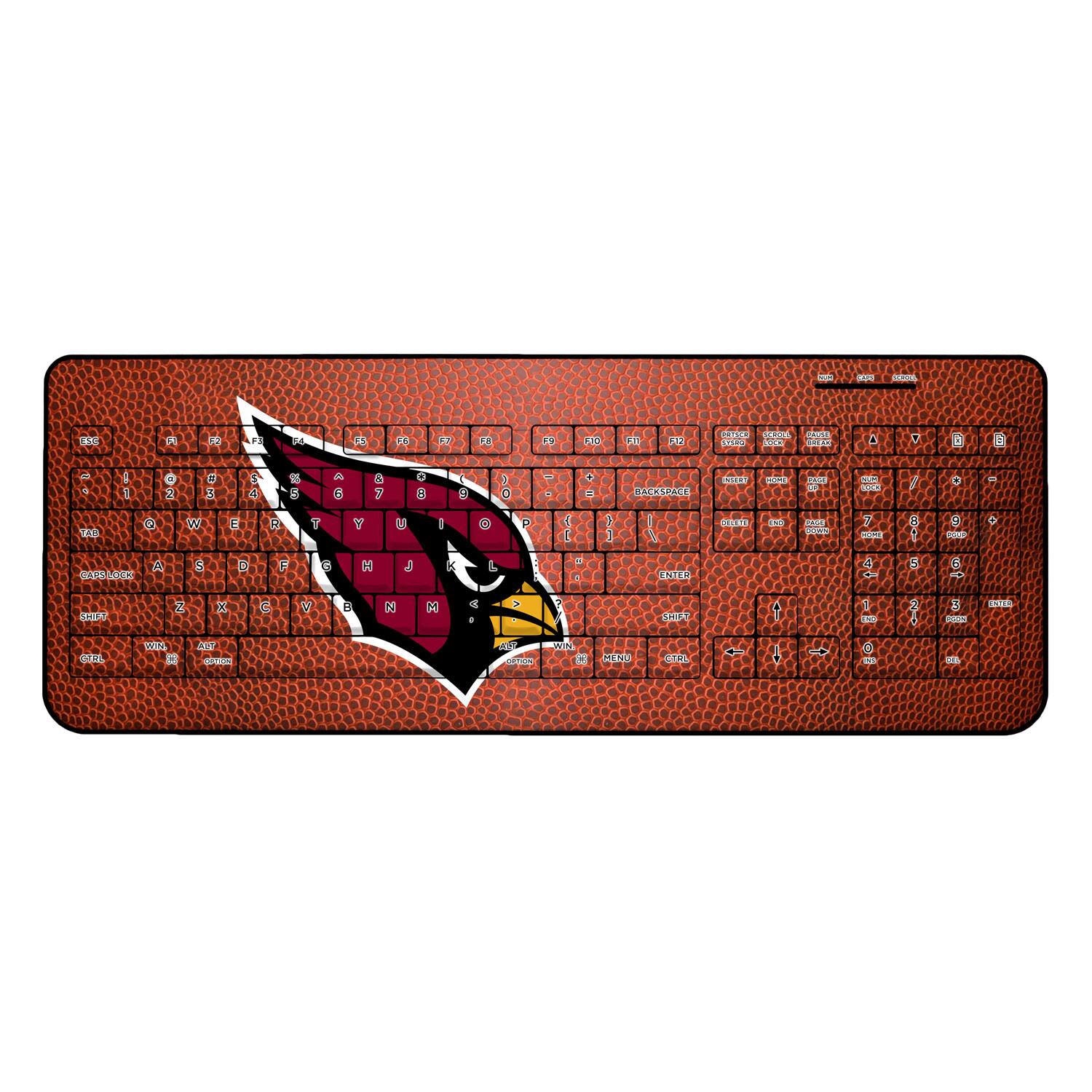 Keyscaper - Arizona Cardinals Football Design Wireless Keyboard - Multicolor