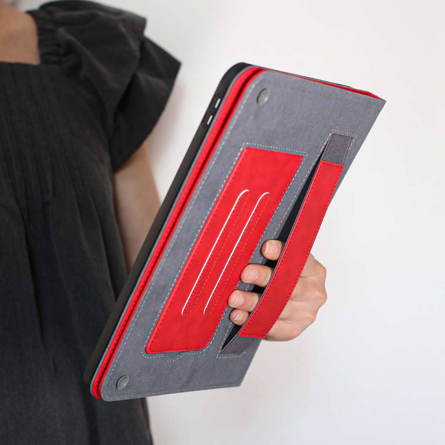 Alt View 4. Dteck - Retro PU Leather Folio Case for Apple iPad mini (A17 Pro) 2024/iPad mini 6th Generation 8.3" 2021,Shockproof Flip Cover - Red.