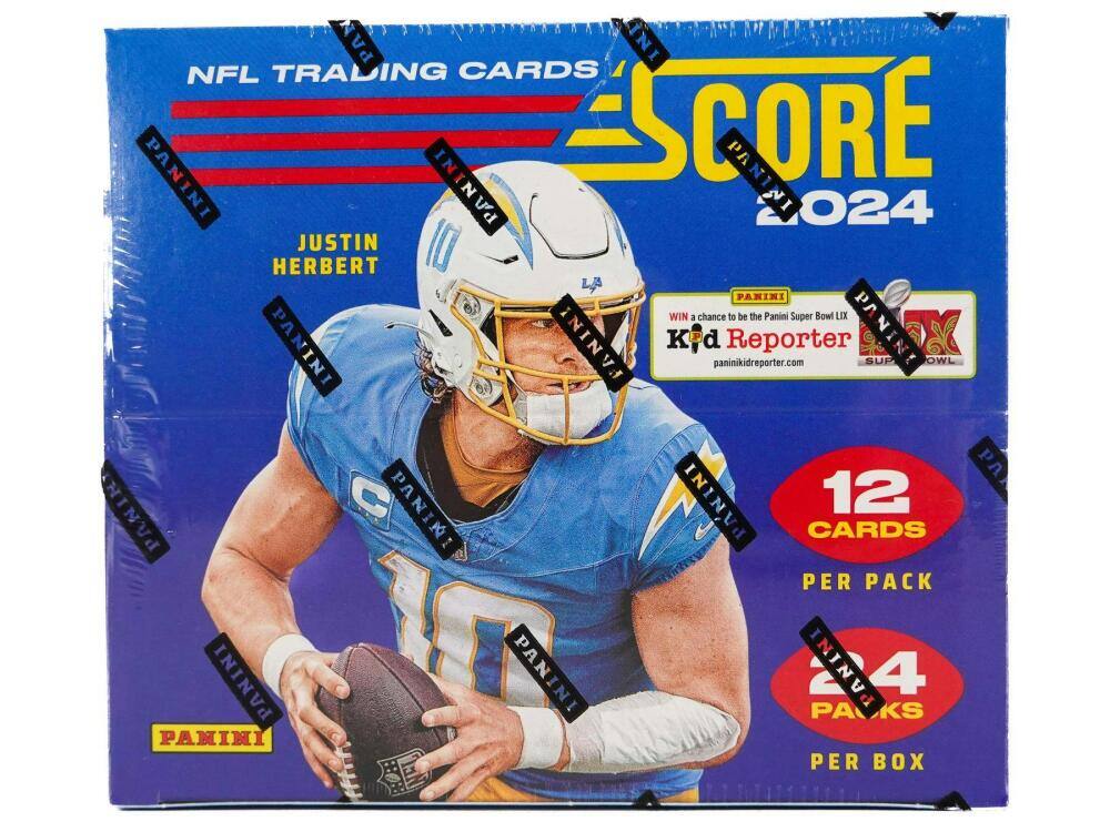 PANINI NFL TRADING CARDS  
PANINI SCORE 2024  
JUSTIN HERBERT  

WIN a chance to be the Panini Super Bowl LIX Reporter  
paninikidreporter.com  

12 CARDS PER PACK  
24 PACKS PER BOX  

PANINI  
PANINI  
PANINI  
PANINI  
PANINI  
PANINI  
PANINI  
PANINI  
PANINI  
PANINI  
PANINI  
PANINI  
PANINI  
PANINI  
PANINI  
PANINI  
PANINI  
PANINI  
PANINI  
PANINI  
PANINI  
PANINI  
PANINI  
PANINI  
PANINI  
PANINI  
PANINI  
PANINI  
PANINI  
PANINI  
PANINI  
PANINI  
PANINI  
PANINI  
PANINI  
PANINI  
PANINI  
PANINI  
PANINI  
PANINI  
PANINI  
PANINI  
PANINI  
PANINI  
PANINI  
PANINI  
PANINI  
PANINI  
PANINI  
