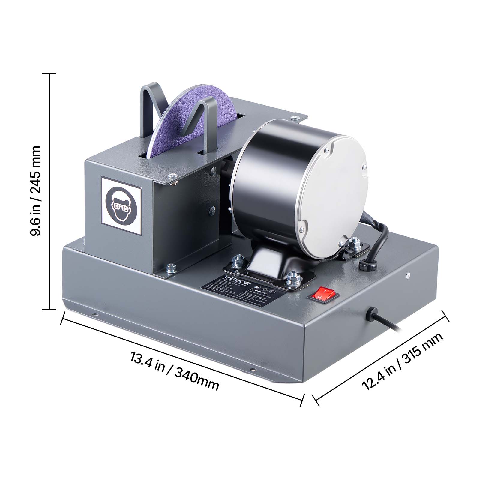 mm / 245 9.6 in / 245 in 9.6  
VEVOR 13.4 in | 340mm  
315 mm in / 12.4