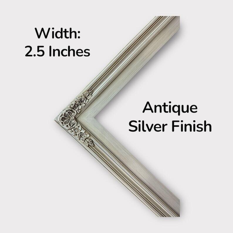 Width: 2.5 Inches  
Antique Silver Finish